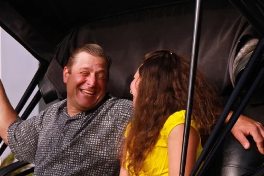 Couple enjoying private romantic carriage ride in Eureka California